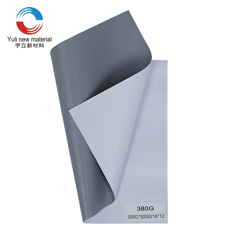 380gsm 300D×500D 18×12 Frigidi Laminated Gray PVC flex Banner